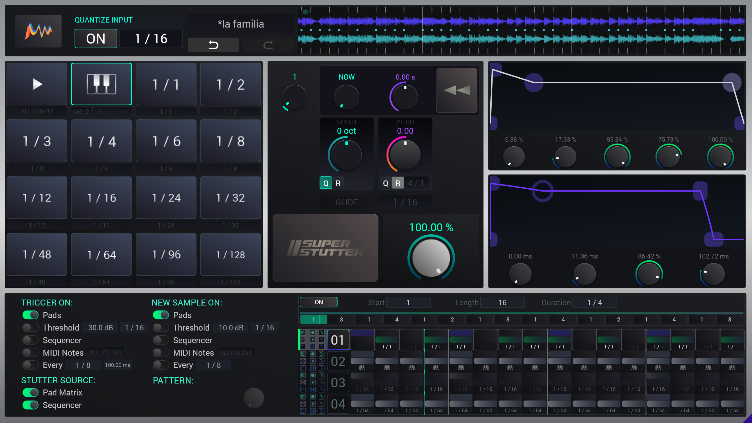 SuperStutter full interface overview